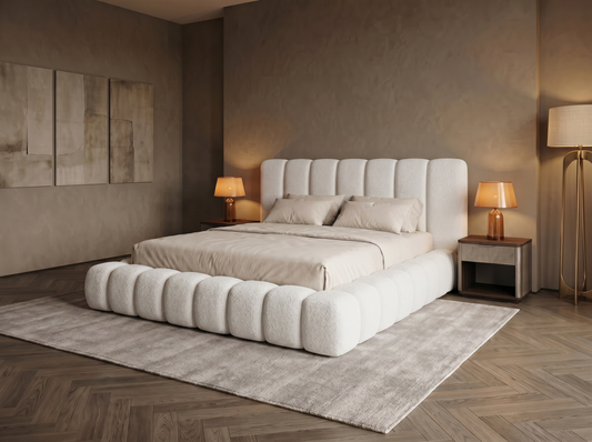 The Ridge Boucle Bed Frame.