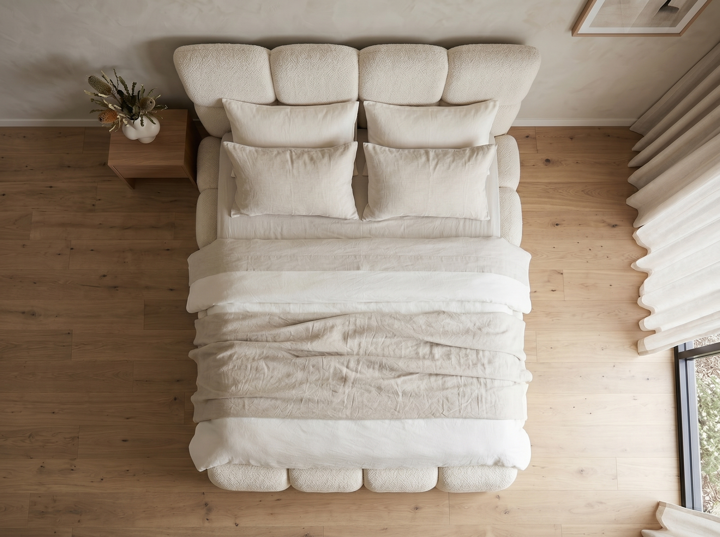 Cloud Boucle Bed Frame