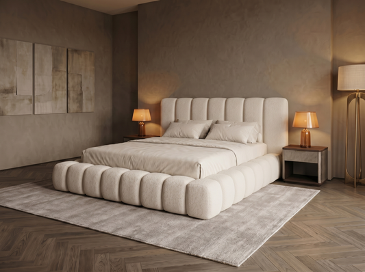 The Ridge Boucle Bed Frame.