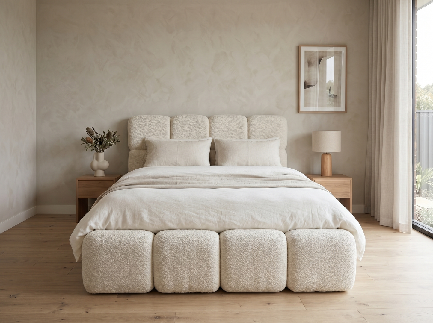 Cloud Boucle Bed Frame