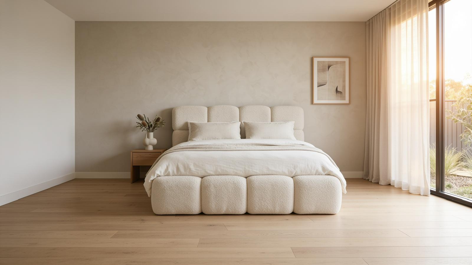 Why bouclé belongs in the bedroom